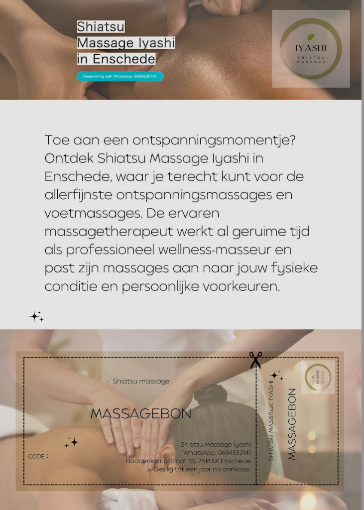 Shiatsu Massage Cadeaubon